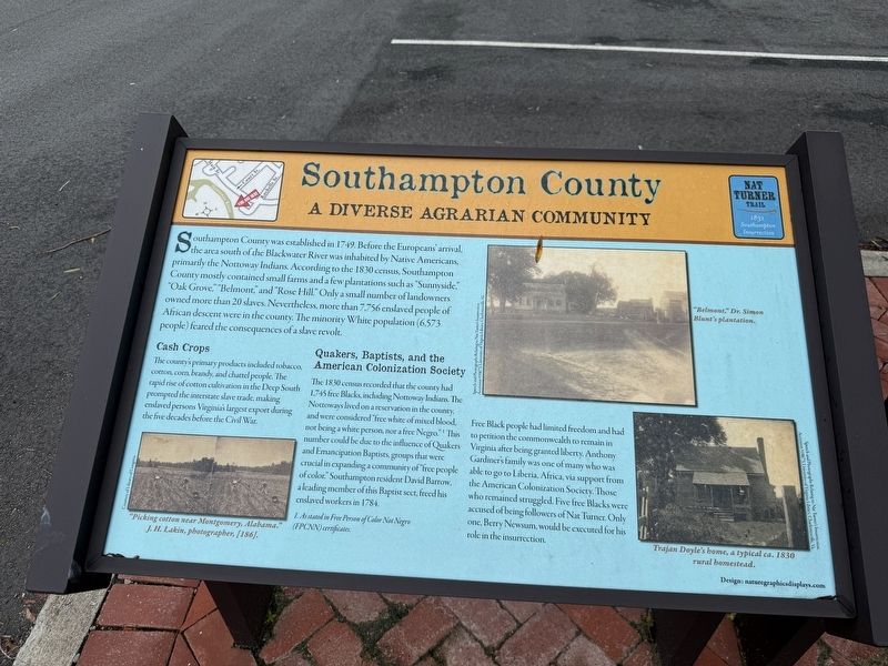 Southampton County Marker image. Click for full size.