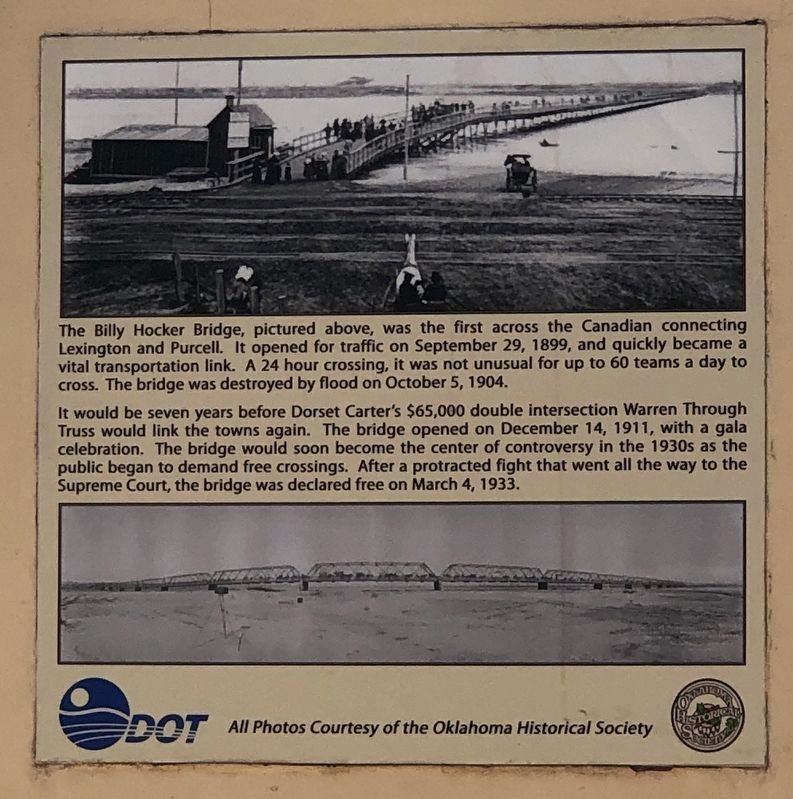 Lexington-Purcell Toll Bridges Marker image. Click for full size.