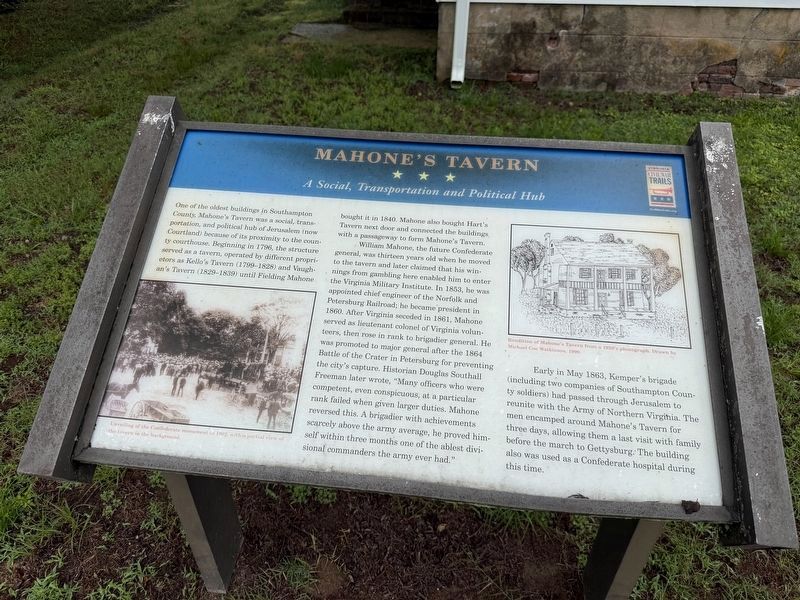 Mahone�s Tavern Marker image. Click for full size.