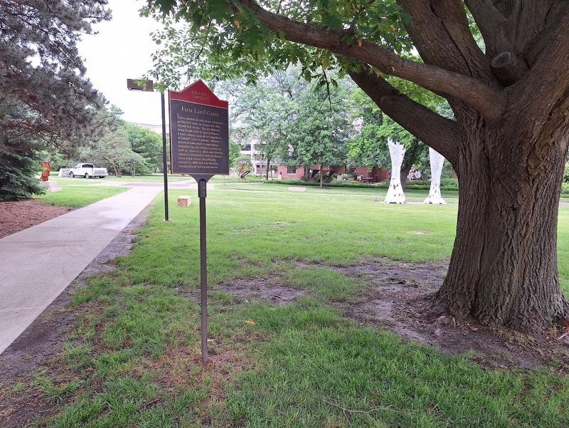 First Land-Grant Marker. Click for full size. First Land-Grant Marker image. Click for full size.
