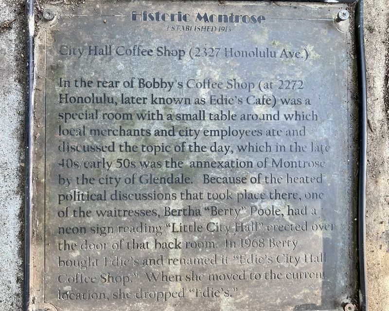 City Hall Coffee Shop Marker. Click for full size. City Hall Coffee Shop Marker image. Click for full size.