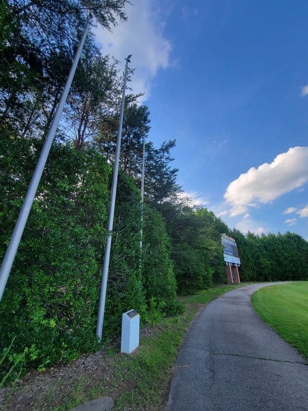 American Legion Memorial Post No. 325 Flag Poles Marker image. Click for full size.