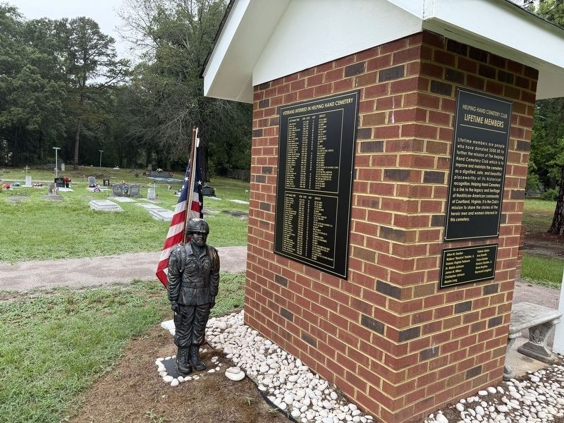 Veterans Interred in Helping Hand Cemetery Marker. Click for full size. Veterans Interred in Helping Hand Cemetery Marker image. Click for full size.