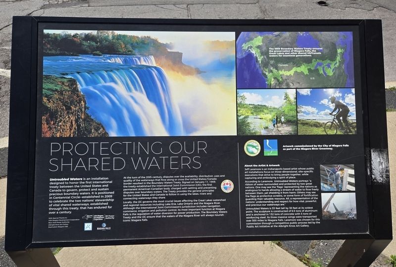 Protecting Our Shared Waters Marker. Click for full size. Protecting Our Shared Waters Marker image. Click for full size.