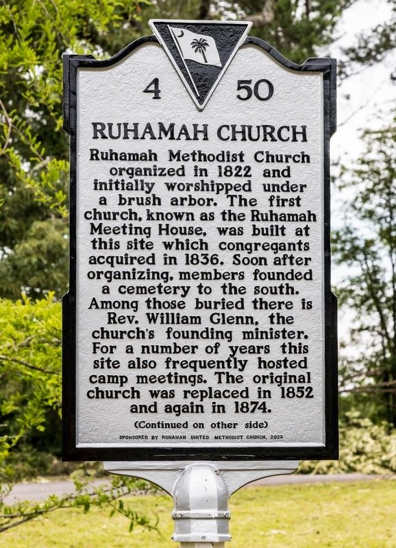 Ruhamah Church Marker, Side One. Click for full size. Ruhamah Church Marker, Side One image. Click for full size.