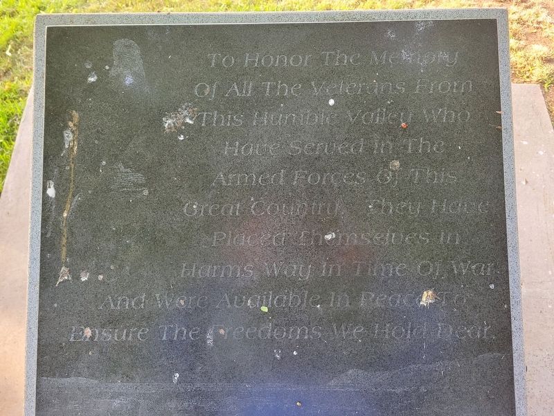 Laketown Veteran's Memorial Marker. Click for full size. Laketown Veteran's Memorial Marker image. Click for full size.