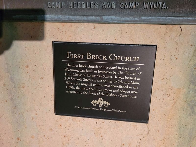 First Brick Church Marker Added Plaque. Click for full size. First Brick Church Marker Added Plaque image. Click for full size.