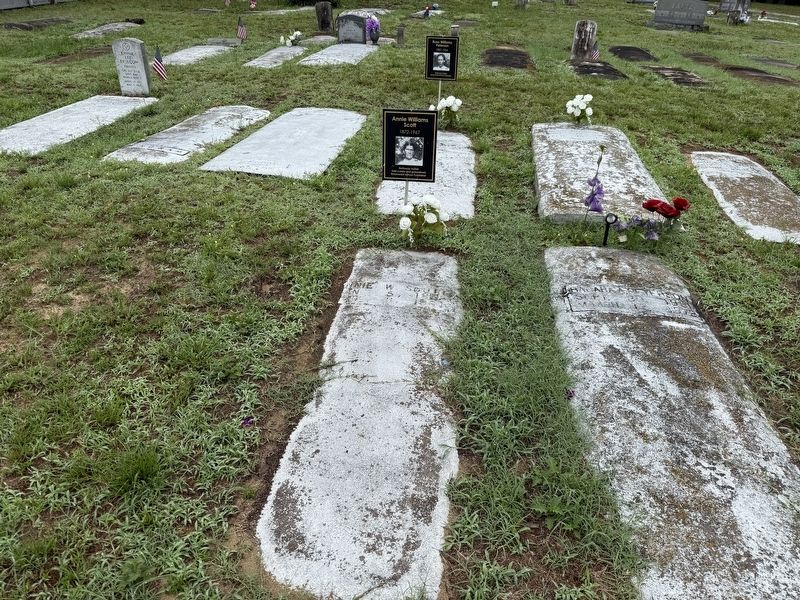 Annie Williams Scott Grave Site. Click for full size. Annie Williams Scott Grave Site image. Click for full size.