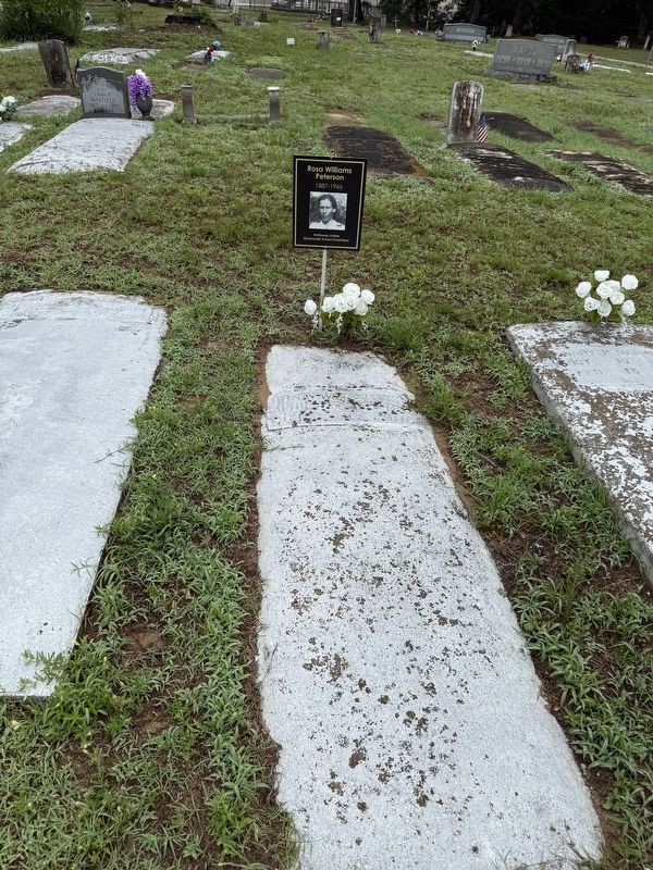 Rosa Williams Peterson Grave Site image. Click for full size.