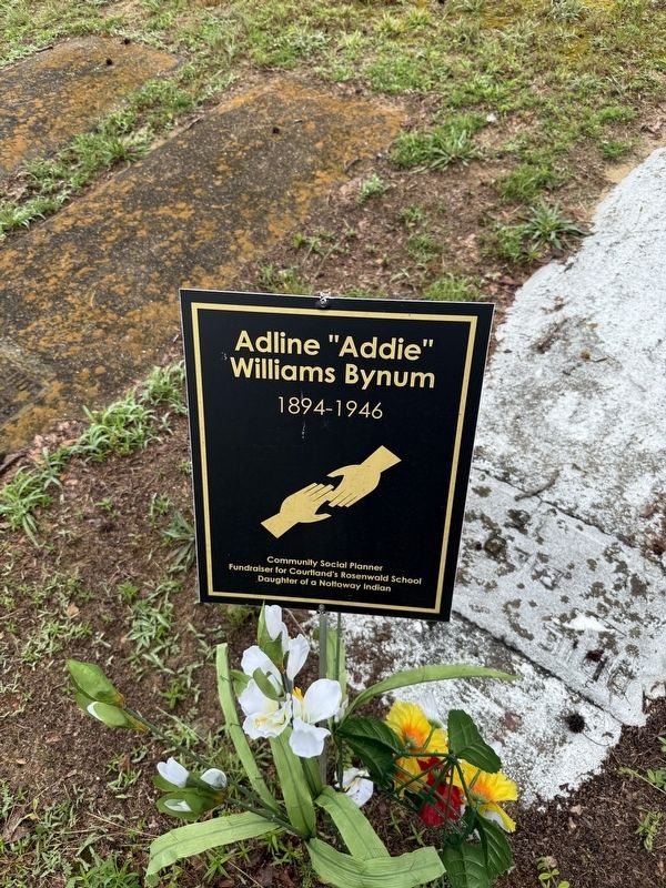 Adline "Addie" Williams Bynum Marker image. Click for full size.