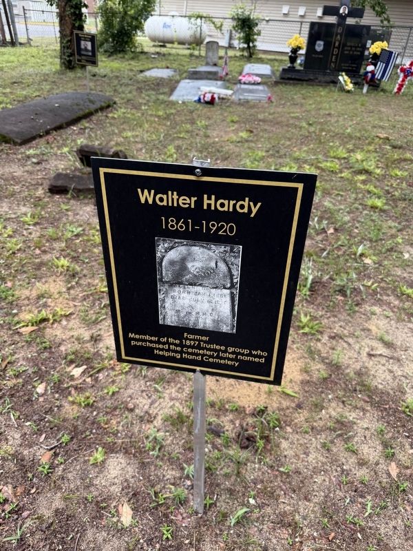 Walter Hardy Marker. Click for full size. Walter Hardy Marker image. Click for full size.