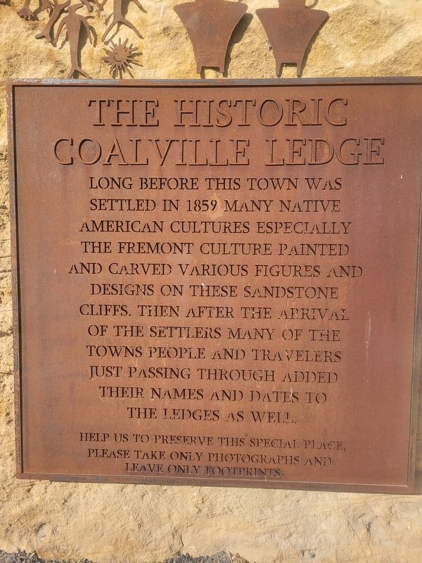 The Historic Coalville Ledge Marker. Click for full size. The Historic Coalville Ledge Marker image. Click for full size.