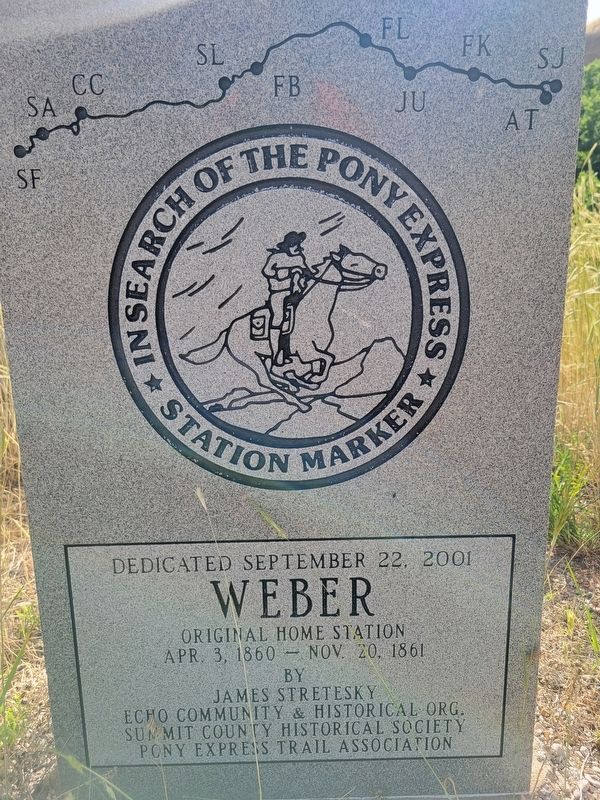 Weber Pony Express Station Marker. Click for full size. Weber Pony Express Station Marker image. Click for full size.