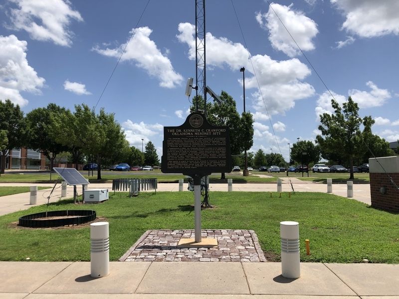 The Dr. Kenneth C. Crawford Oklahoma Mesonet Site Marker image. Click for full size.