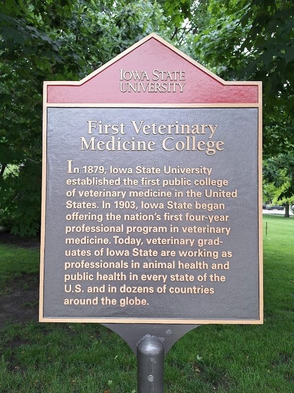 First Veterinary Medicine College Marker. Click for full size. First Veterinary Medicine College Marker image. Click for full size.