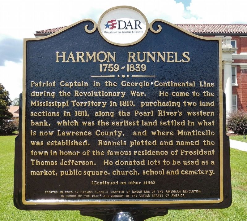 Harmon Runnels Marker (<i>side 1</i>). Click for full size. Harmon Runnels Marker (<i>side 1</i>) image. Click for full size.