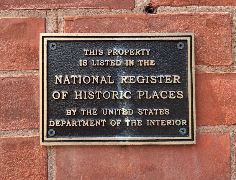 National Register Plaque at the Front Entrance. Click for full size. National Register Plaque at the Front Entrance image. Click for full size.