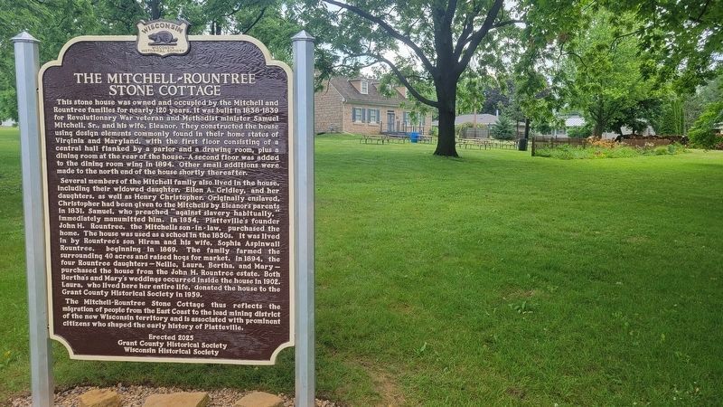 The Mitchell-Rountree Stone Cottage Marker. Click for full size. The Mitchell-Rountree Stone Cottage Marker image. Click for full size.