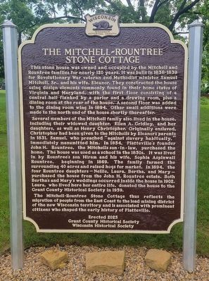 The Mitchell-Rountree Stone Cottage Marker. Click for full size. The Mitchell-Rountree Stone Cottage Marker image. Click for full size.
