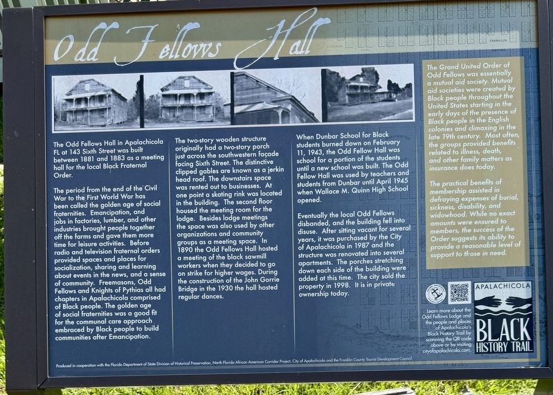 Odd Fellows Hall Marker image. Click for full size.