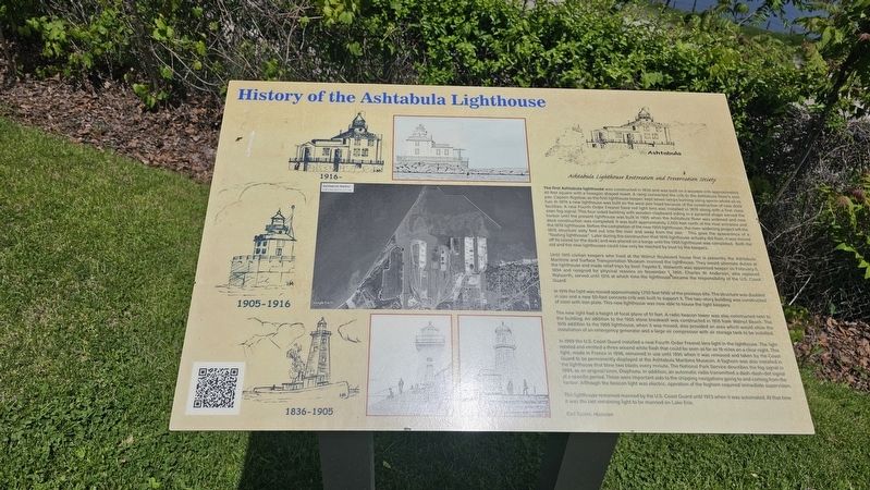History of the Ashtabula Lighthouse Marker. Click for full size. History of the Ashtabula Lighthouse Marker image. Click for full size.