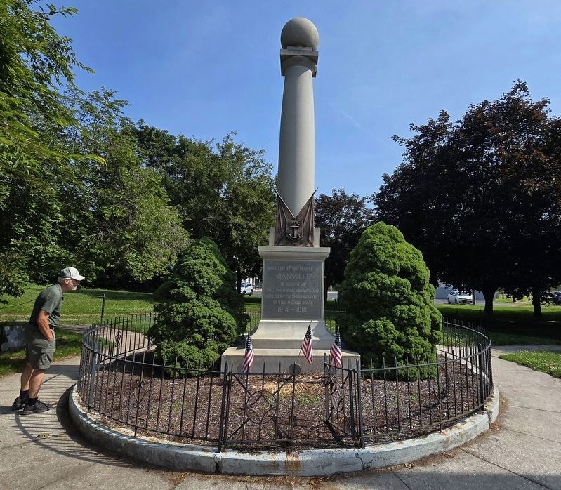Manville World War I Memorial. Click for full size. Manville World War I Memorial image. Click for full size.