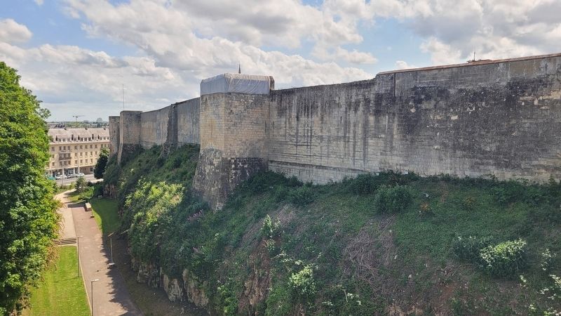 The exterior wall of the castle with the moat. Click for full size. The exterior wall of the castle with the moat image. Click for full size.