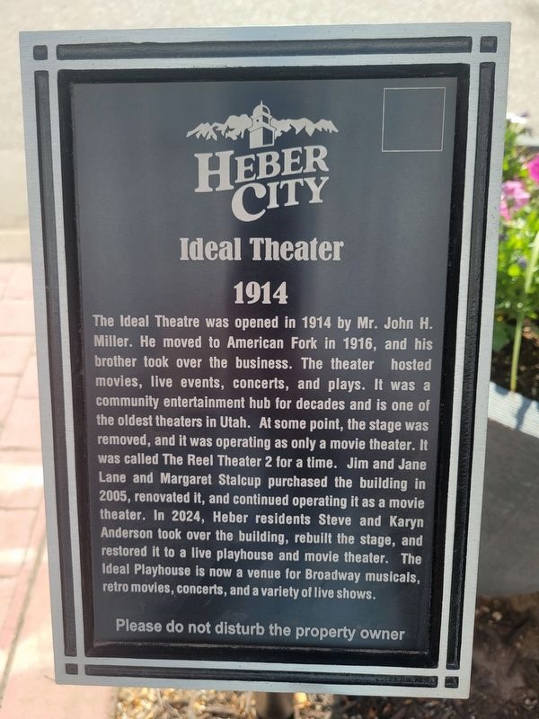 Ideal Theater Marker image. Click for full size.