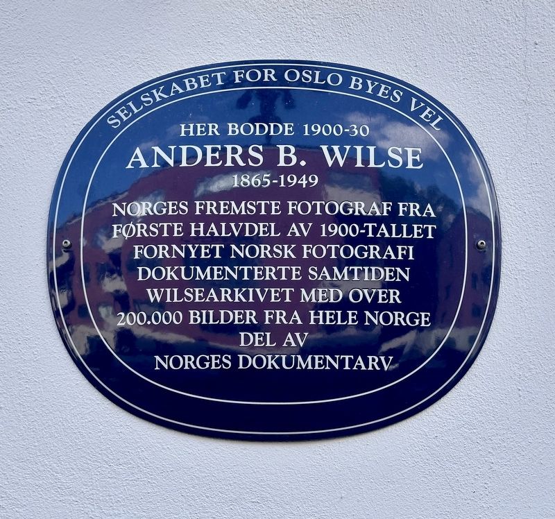 Anders B. Wilse Marker. Click for full size. Anders B. Wilse Marker image. Click for full size.
