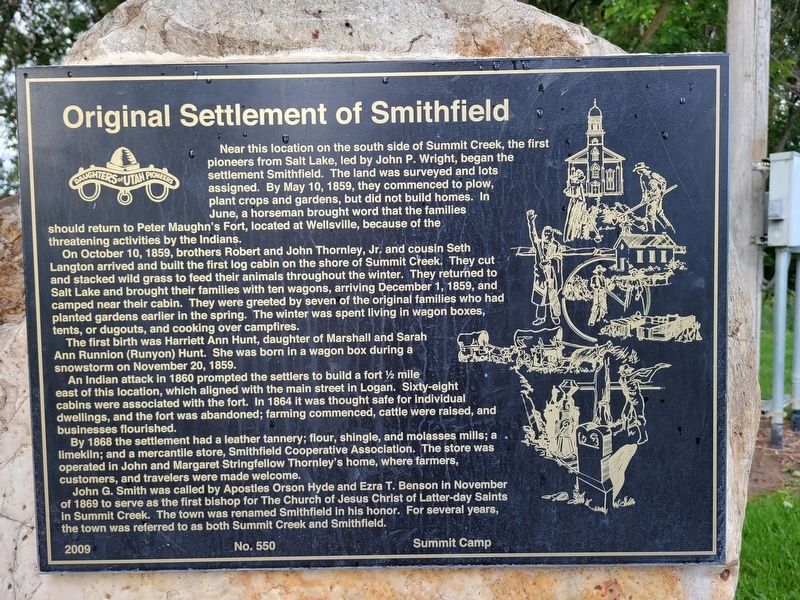 Original Settlement of Smithfield Marker. Click for full size. Original Settlement of Smithfield Marker image. Click for full size.