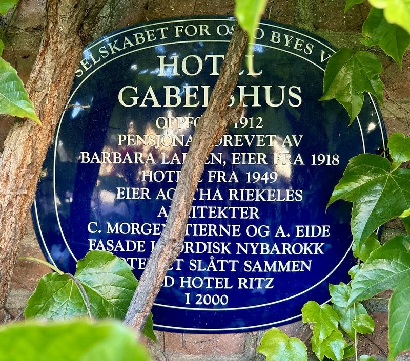 Hotel Gabelshus Marker. Click for full size. Hotel Gabelshus Marker image. Click for full size.