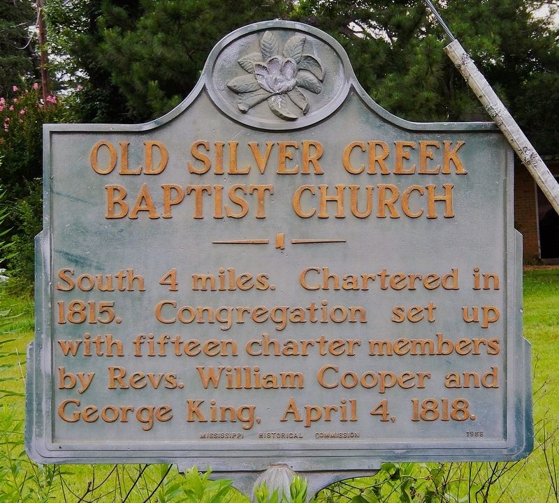 Old Silver Creek Baptist Church Marker. Click for full size. Old Silver Creek Baptist Church Marker image. Click for full size.
