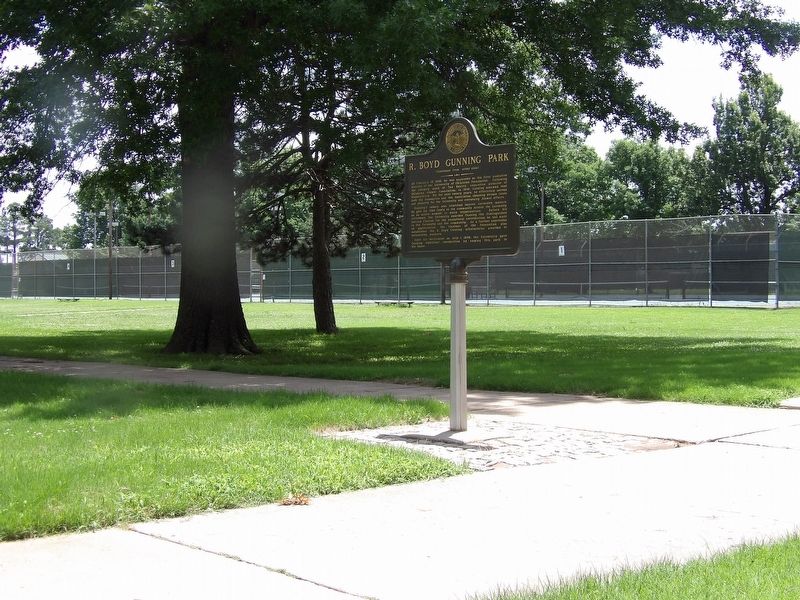 R. Boyd Gunning Park Marker. Click for full size. R. Boyd Gunning Park Marker image. Click for full size.