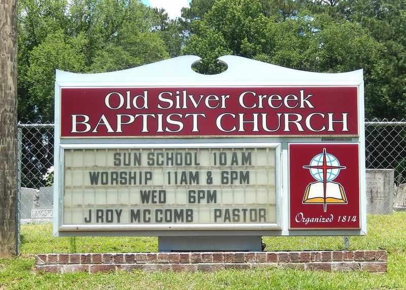 Old Silver Creek Baptist Church Sign. Click for full size. Old Silver Creek Baptist Church Sign image. Click for full size.