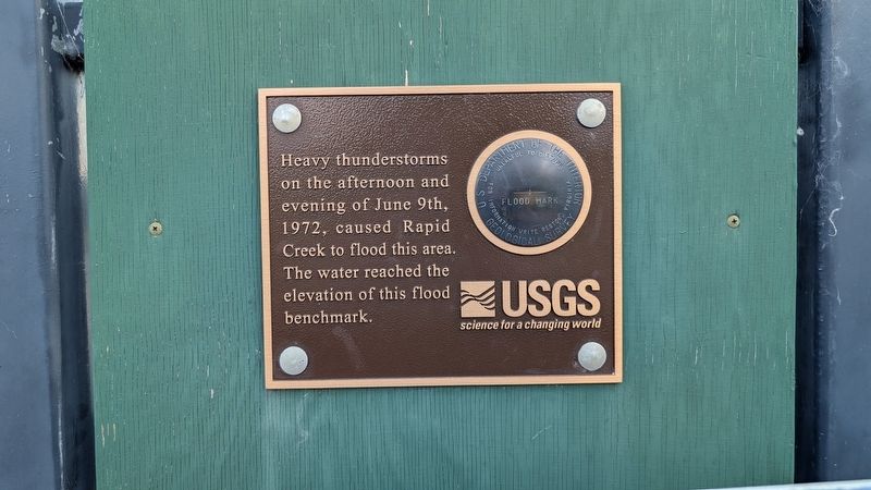 USGS Flood Benchmark. Click for full size. USGS Flood Benchmark image. Click for full size.