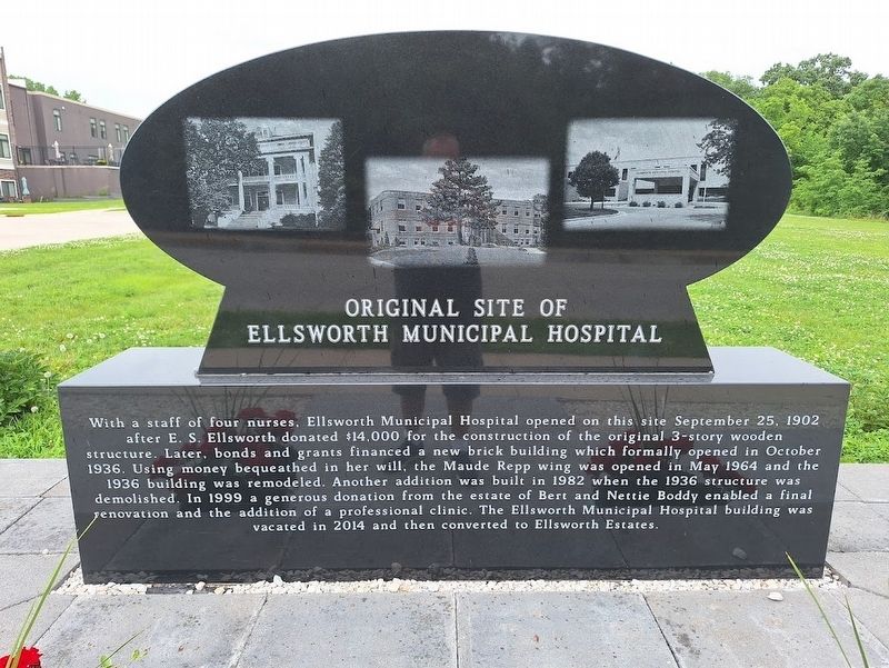 Original Site of Ellsworth Municipal Hospital Marker image. Click for full size.