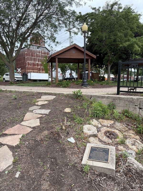 Yorkville's Blackberry Creek Mill Stone Marker image. Click for full size.