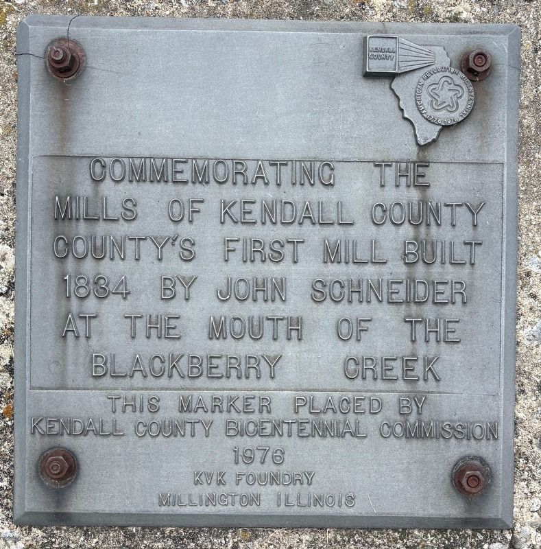 The Mills of Kendall County Marker image. Click for full size.