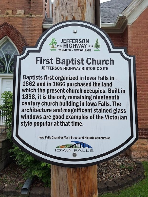 First Baptist Church Marker. Click for full size. First Baptist Church Marker image. Click for full size.