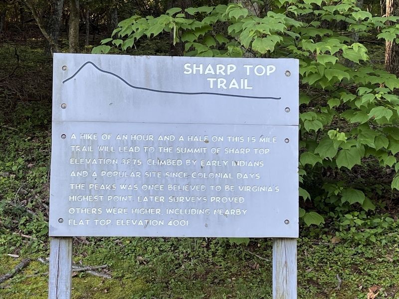 Sharp Top Trail Sign. Click for full size. Sharp Top Trail Sign image. Click for full size.