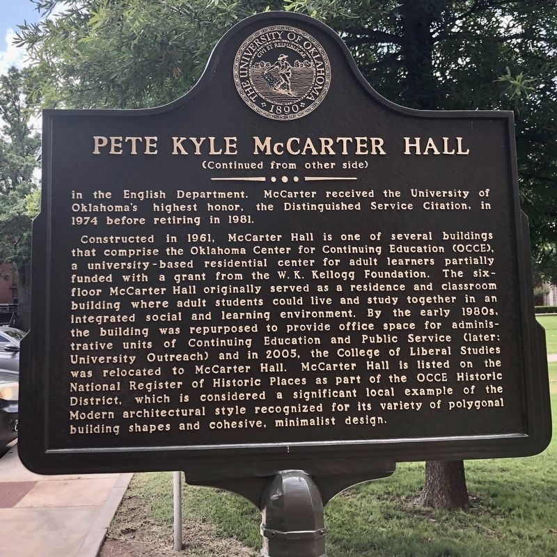 Pete Kyle McCarter Hall Marker, Side Two. Click for full size. Pete Kyle McCarter Hall Marker, Side Two image. Click for full size.