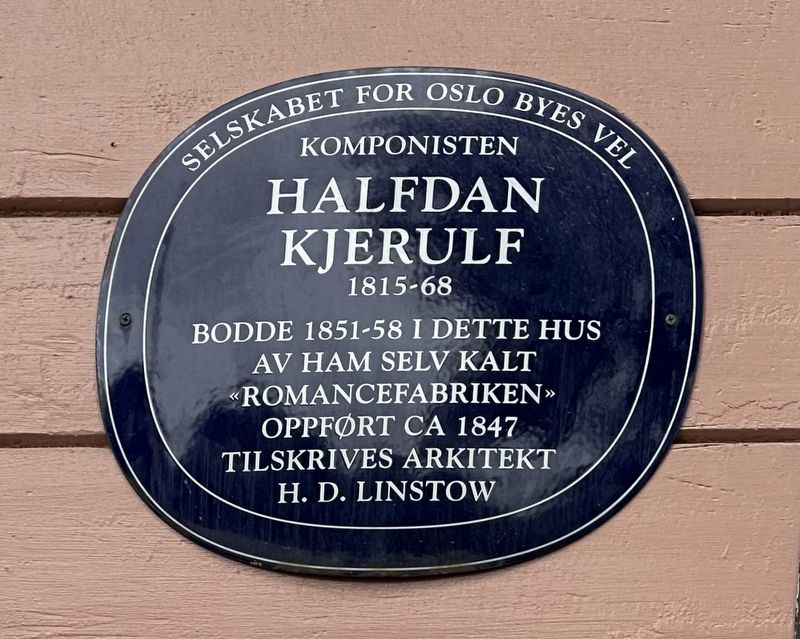 Halvdan Kjerulf Marker. Click for full size. Halvdan Kjerulf Marker image. Click for full size.