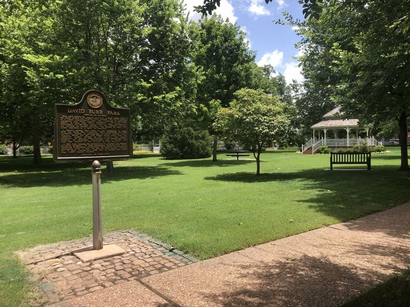 David Burr Park Marker. Click for full size. David Burr Park Marker image. Click for full size.