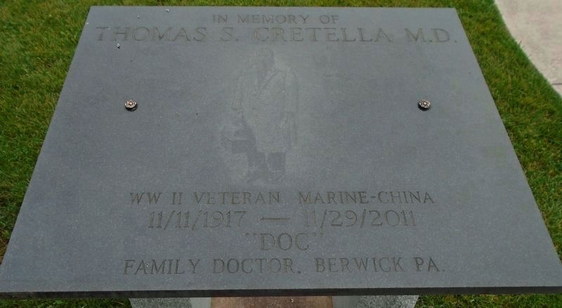 Thomas S. Cretella, M.D. Marker. Click for full size. Thomas S. Cretella, M.D. Marker image. Click for full size.