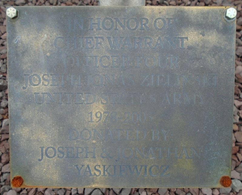 Veterans Memorial Zielinski Marker. Click for full size. Veterans Memorial Zielinski Marker image. Click for full size.