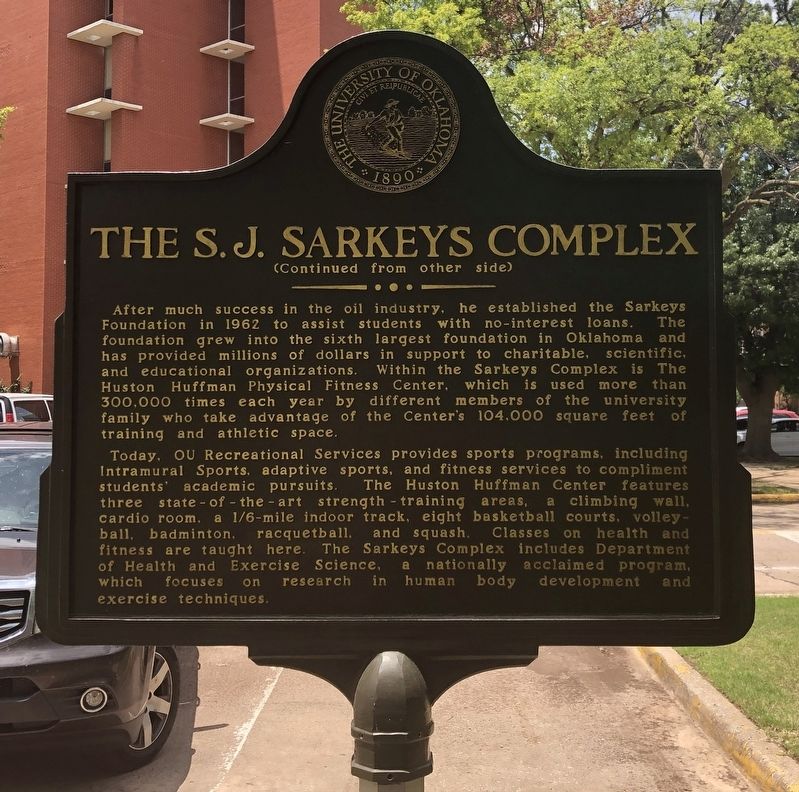 The S.J. Sarkeys Complex Marker, Side Two. Click for full size. The S.J. Sarkeys Complex Marker, Side Two image. Click for full size.