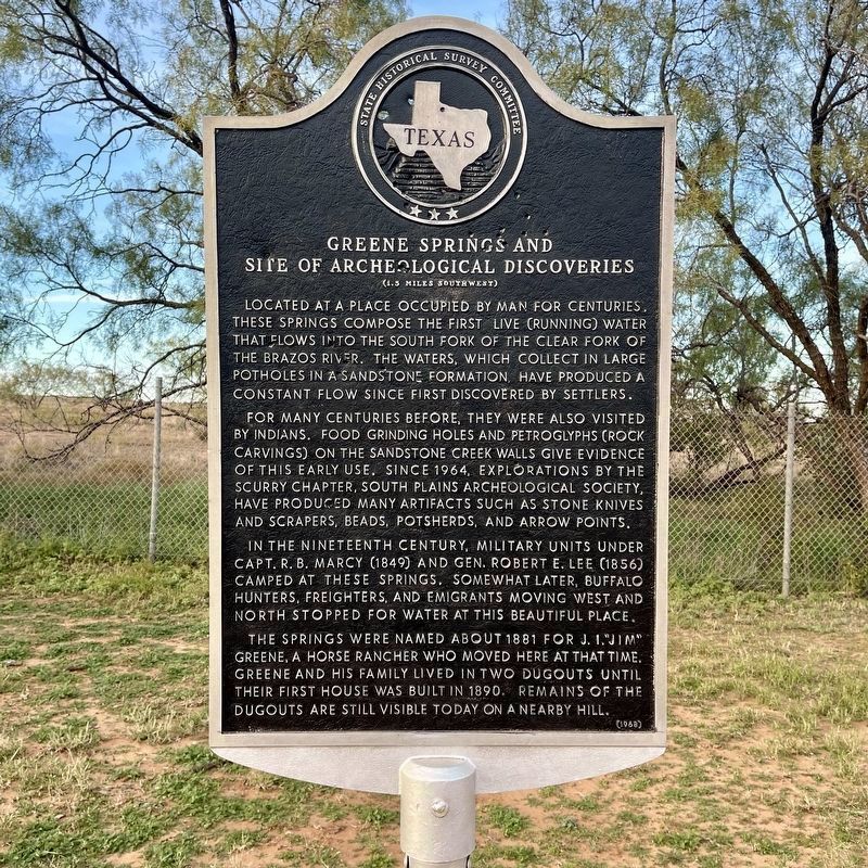Greene Springs and Site of Archeological Discoveries Marker. Click for full size. Greene Springs and Site of Archeological Discoveries Marker image. Click for full size.