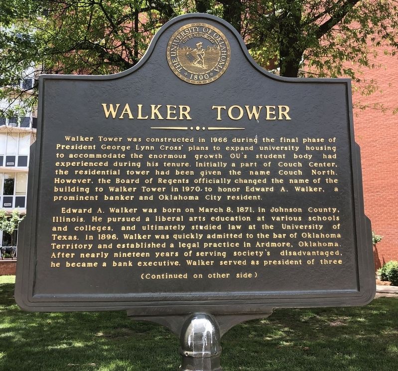 Walker Tower Marker, Side One. Click for full size. Walker Tower Marker, Side One image. Click for full size.