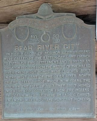 Bear River City Marker. Click for full size. Bear River City Marker image. Click for full size.