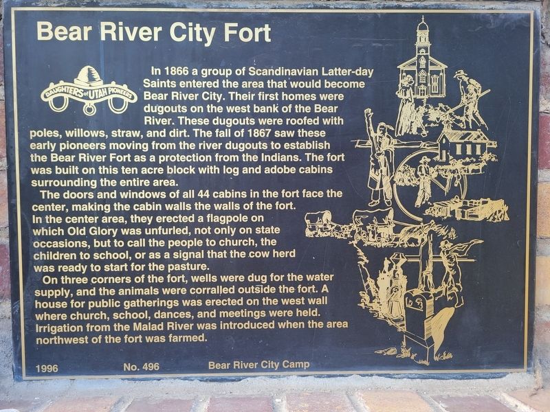 Bear River City Fort Marker. Click for full size. Bear River City Fort Marker image. Click for full size.